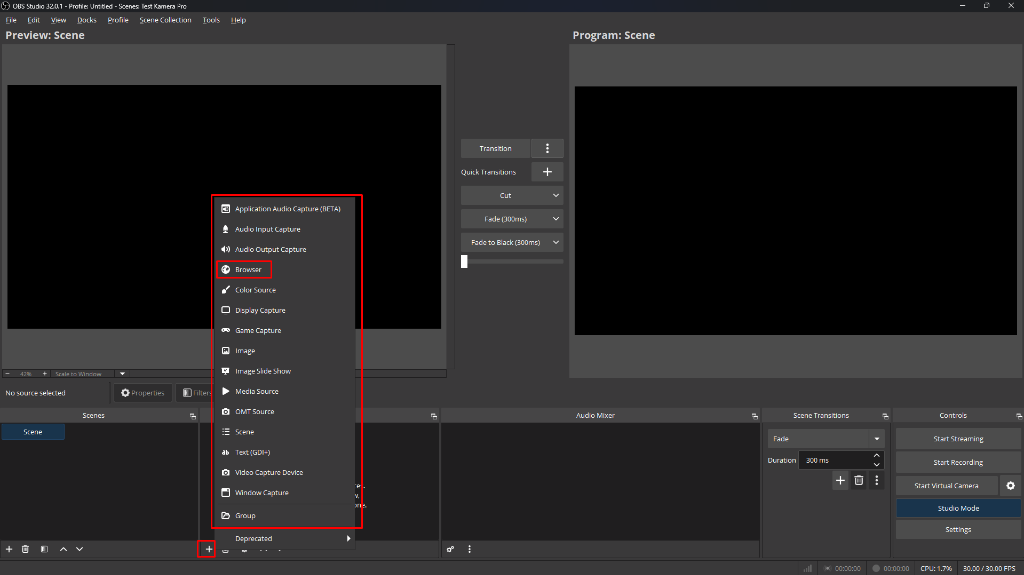 OBS Add Browser