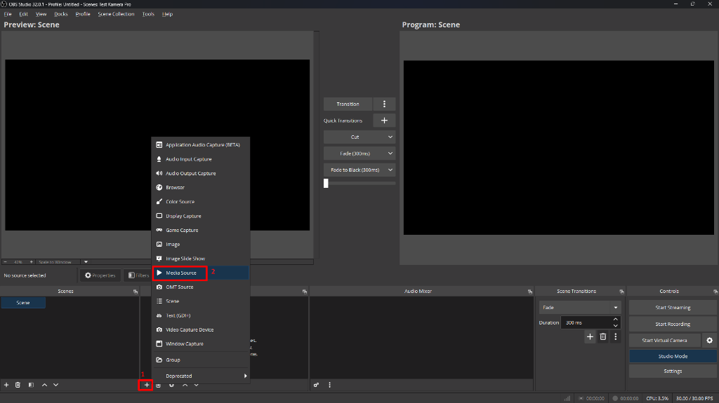 OBS Add Media Source