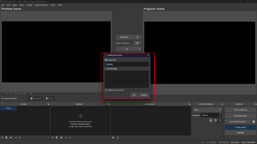 OBS Browser Name
